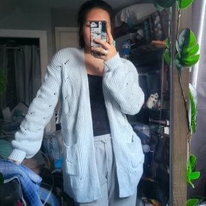 Womens light blue cardigan